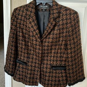 Signature by Larry Levine Blazer Jacket Size L Acrylic / Polyester